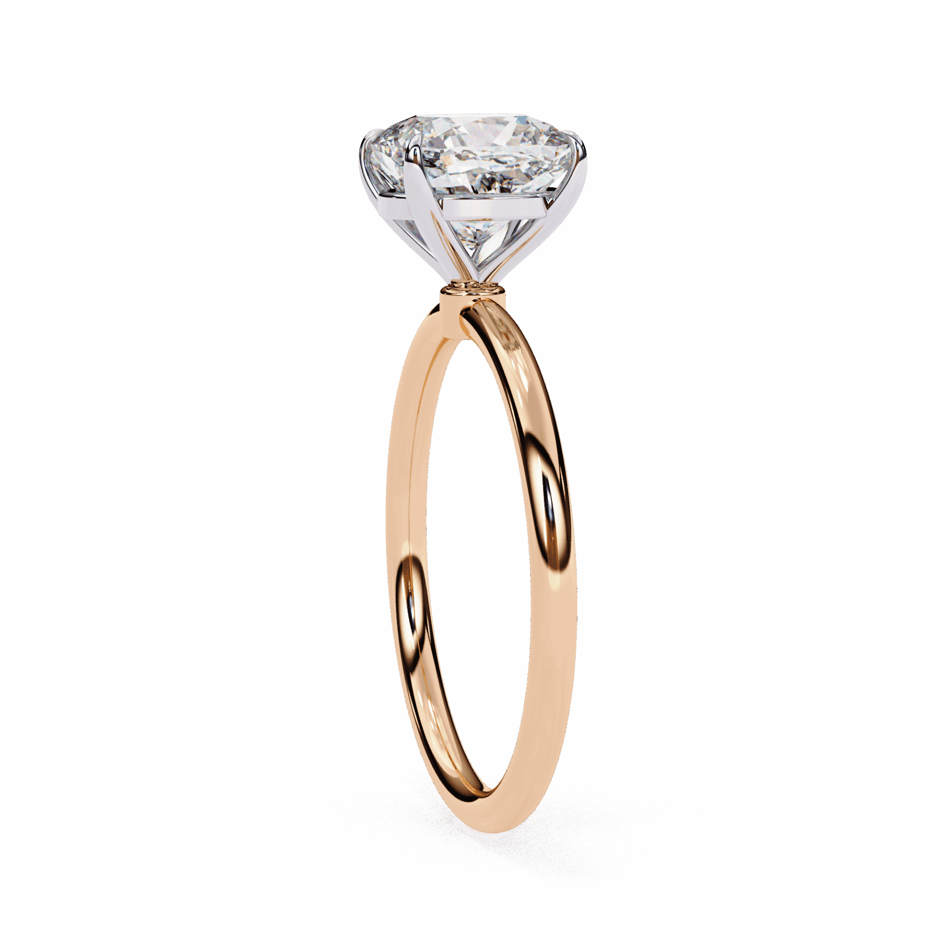 2.75 Carat Cushion The Classic Bond Solitaire Ring in Moissanite | House of Estara
