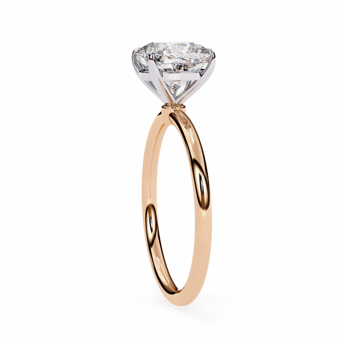 2.75 Carat Cushion The Classic Bond Solitaire Ring in Moissanite | House of Estara