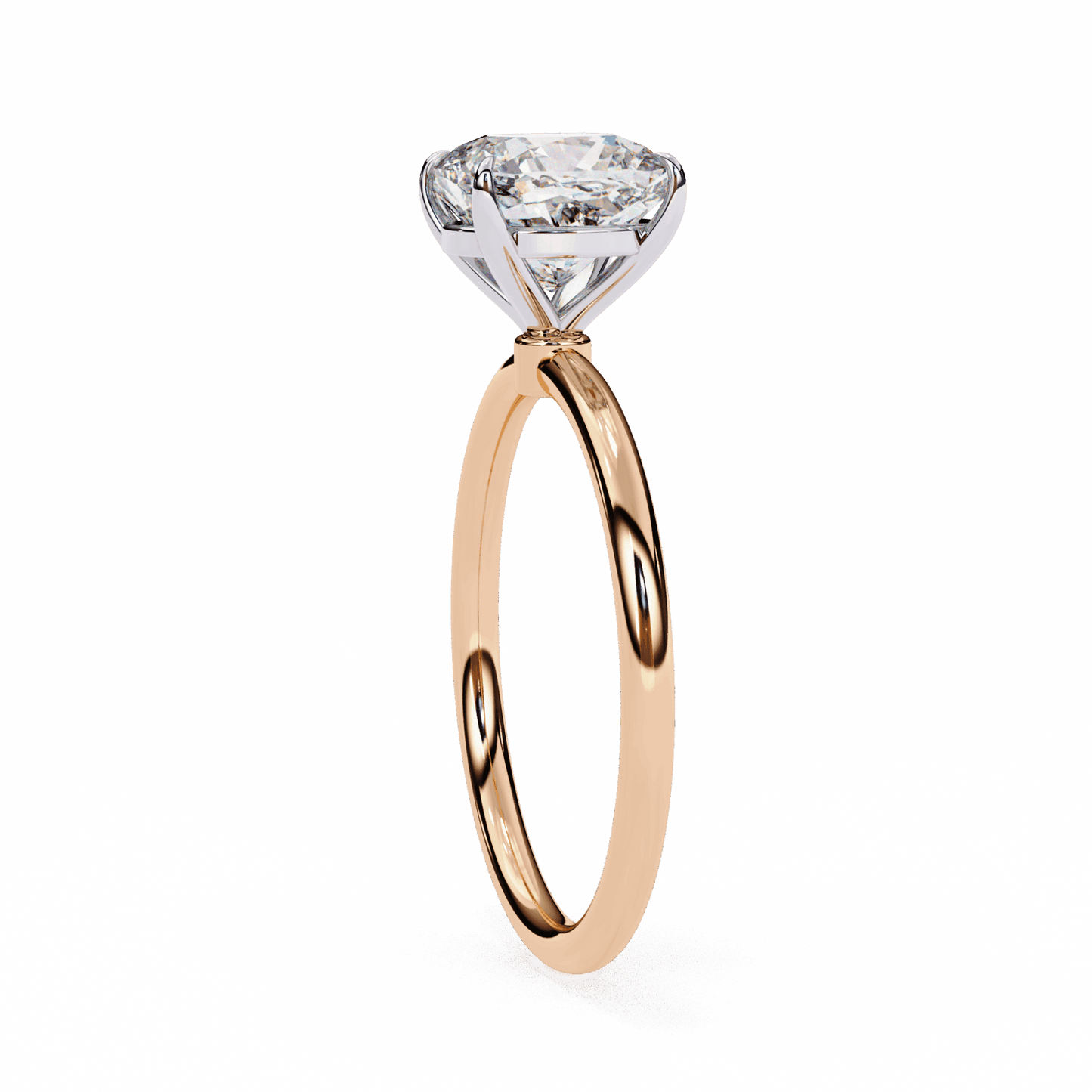 2.75 Carat Cushion The Classic Bond Solitaire Ring in Moissanite | House of Estara