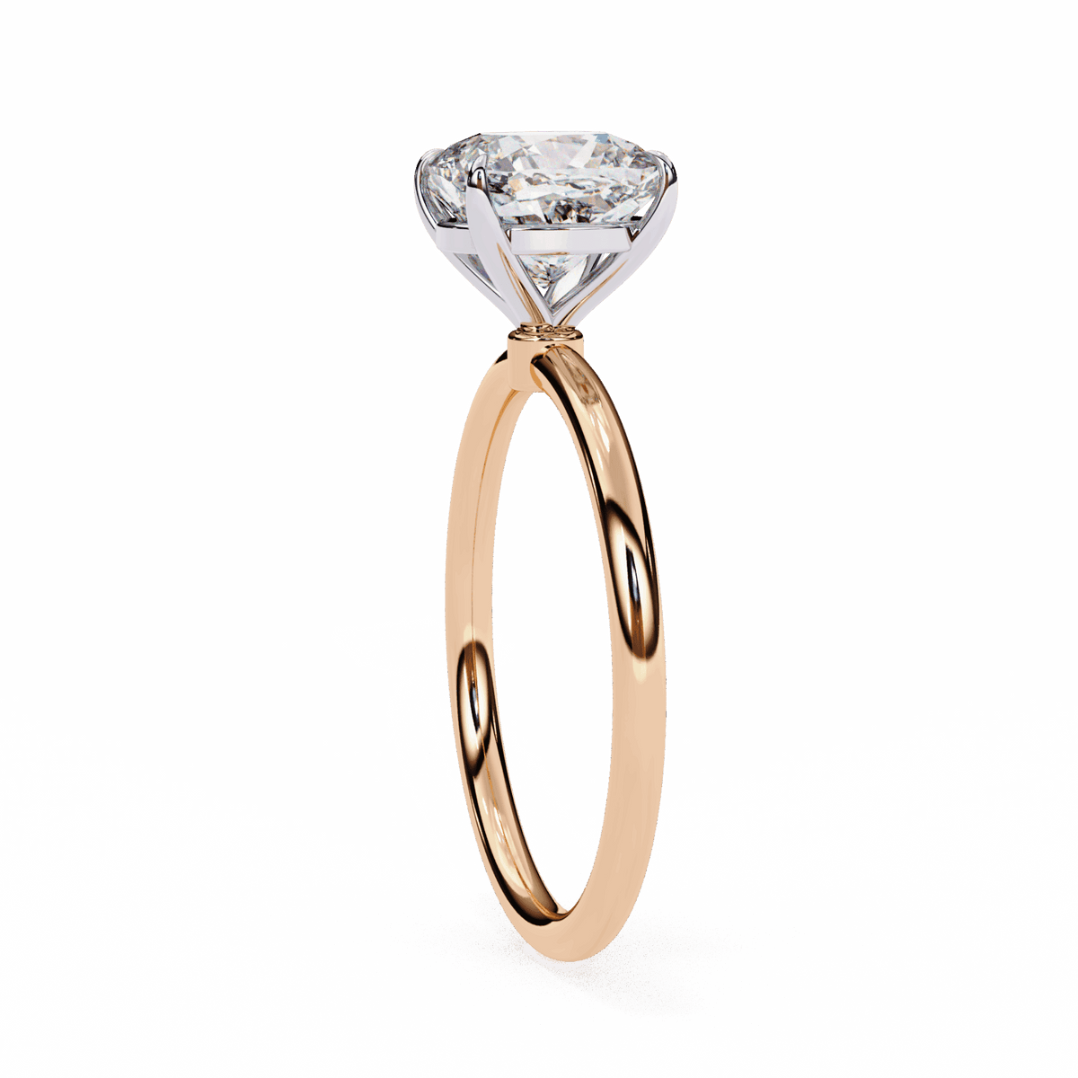 2.75 Carat Cushion The Classic Bond Solitaire Ring in Moissanite | House of Estara