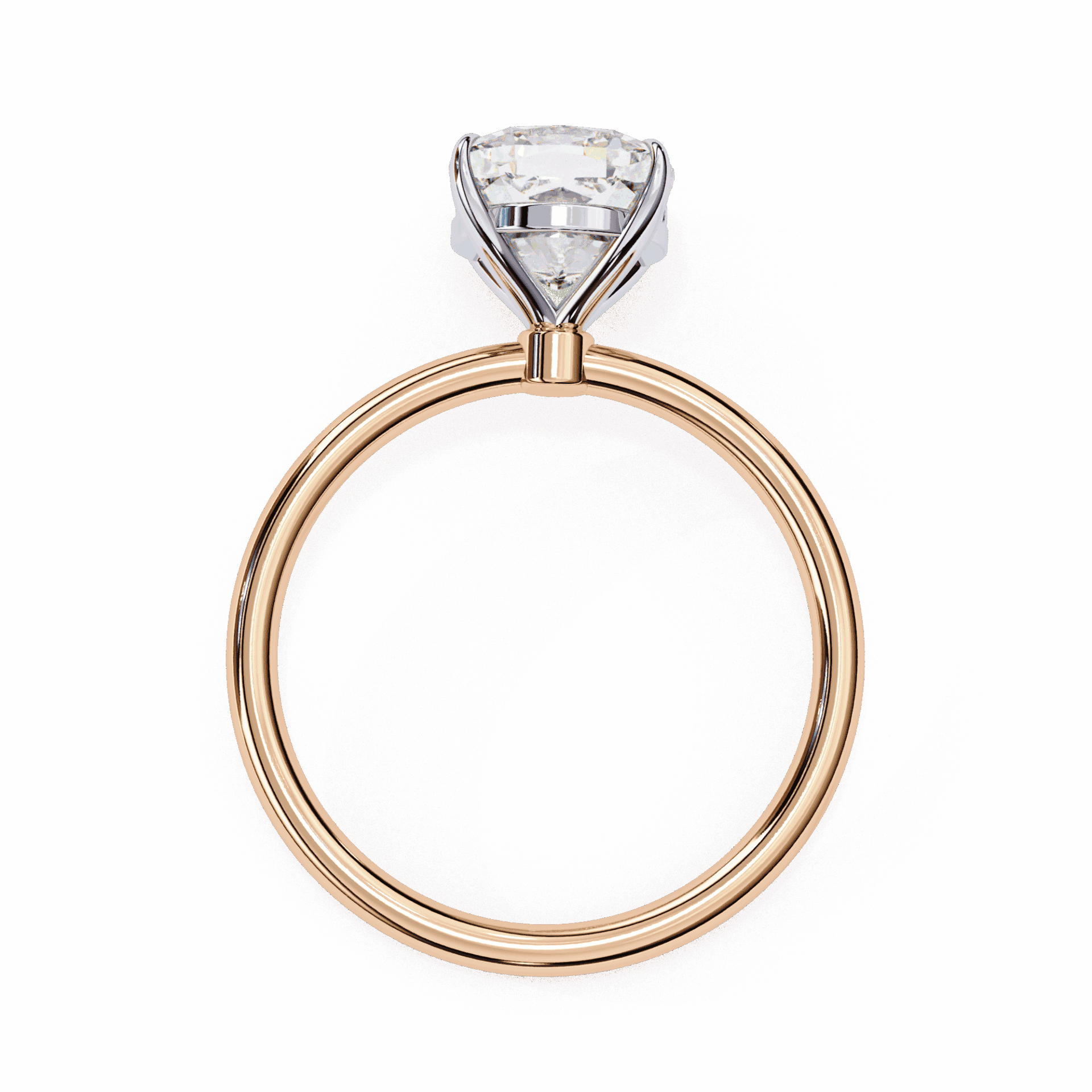 2.75 Carat Cushion The Classic Bond Solitaire Ring in Moissanite | House of Estara