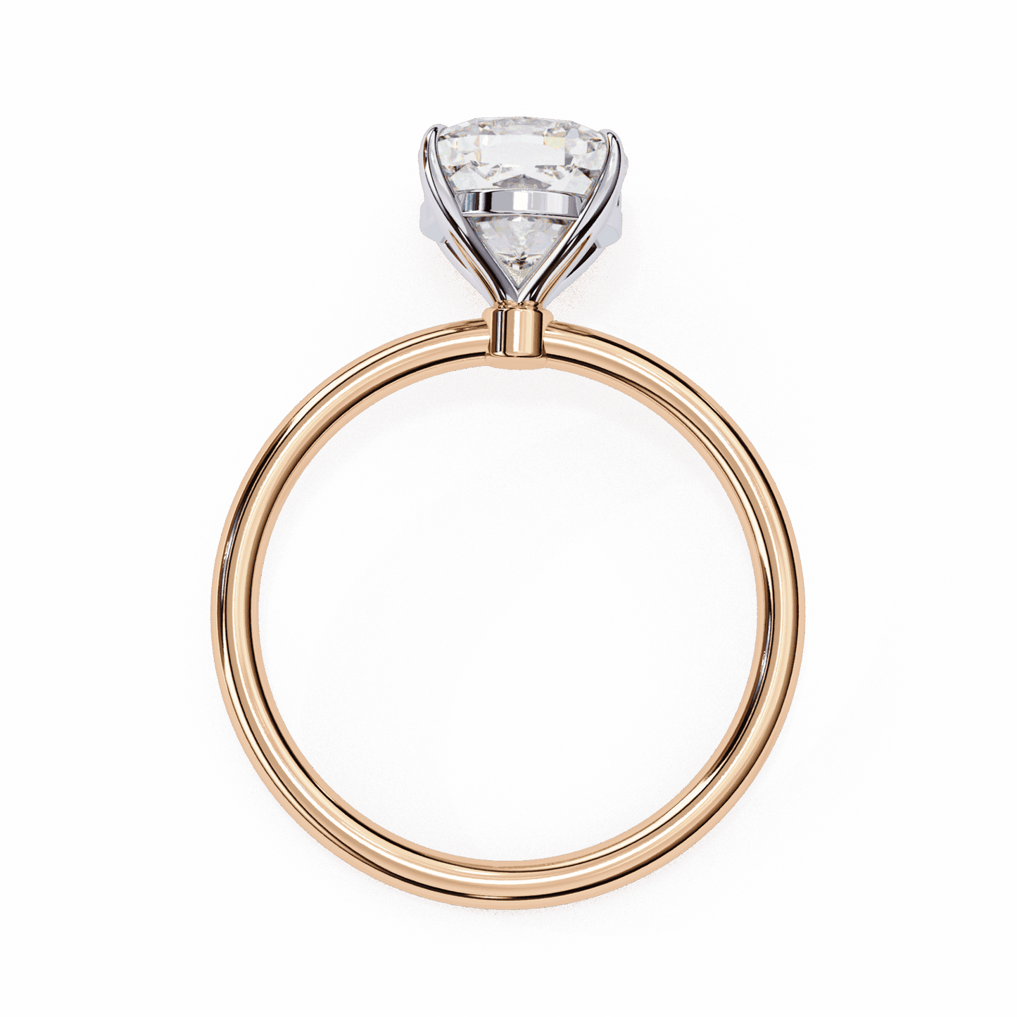 2.75 Carat Cushion The Classic Bond Solitaire Ring in Moissanite | House of Estara
