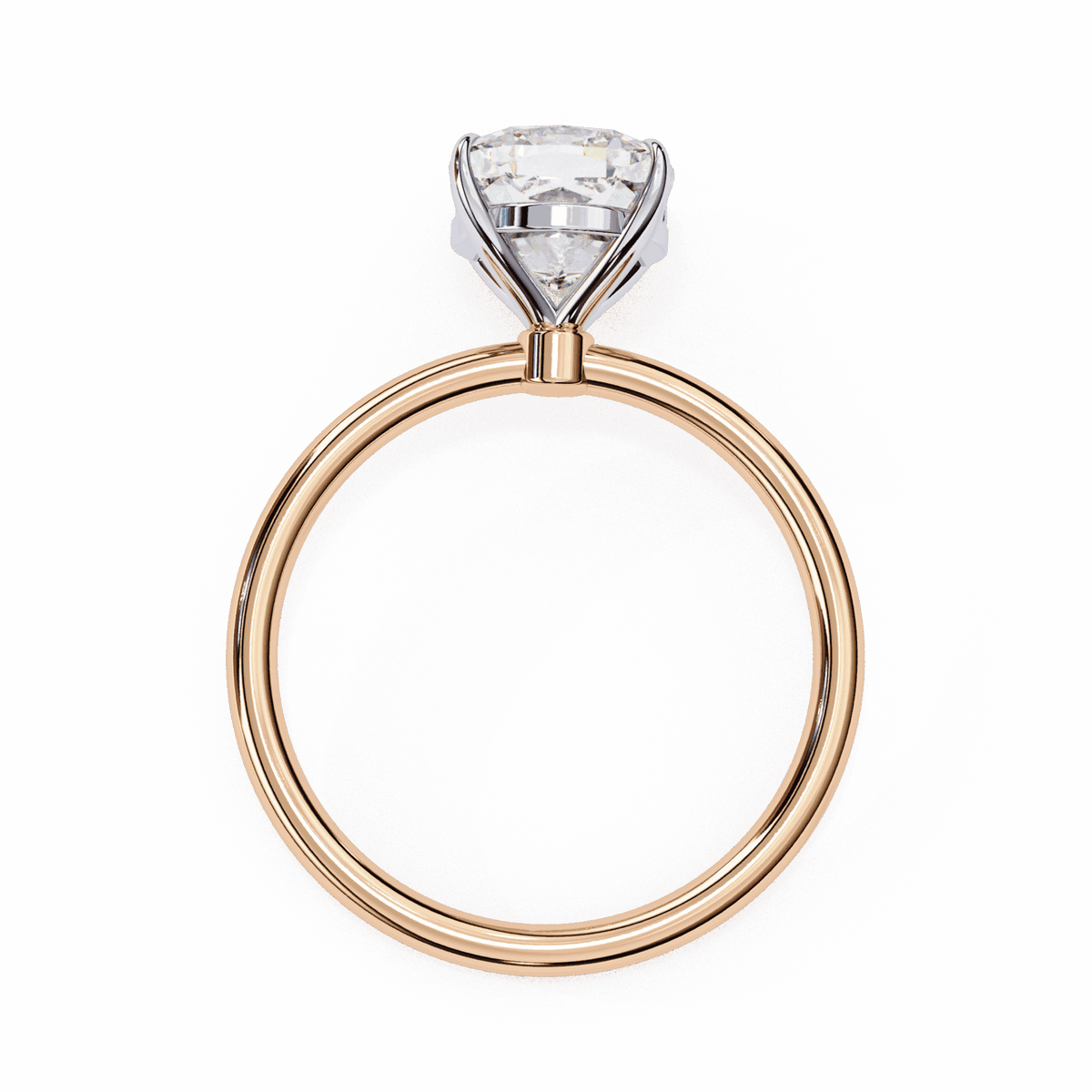2.75 Carat Cushion The Classic Bond Solitaire Ring in Moissanite | House of Estara