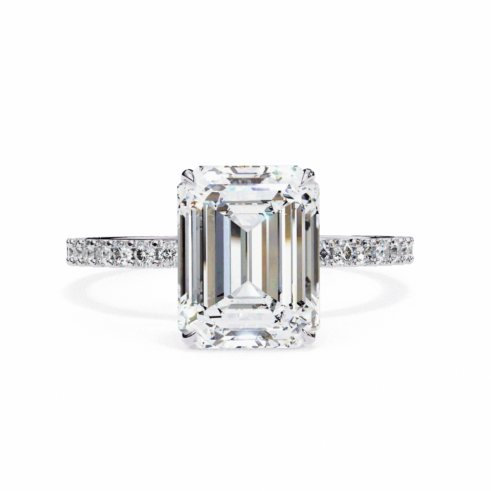 Emerald Modern Classic Engagement Ring
