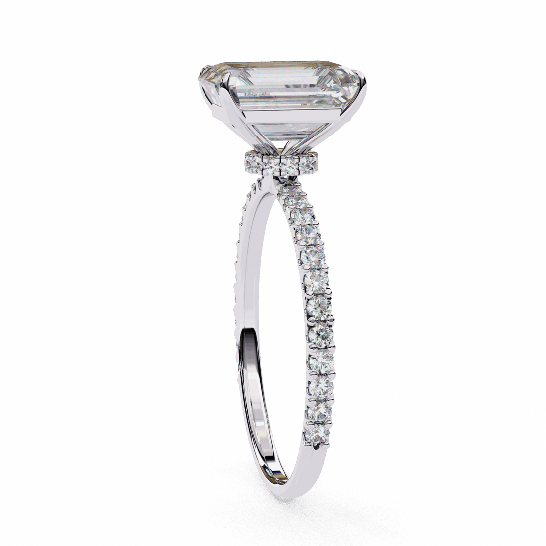 2.5 Carat Emerald Modern Classic Solitaire Ring in Moissanite | House of Estara