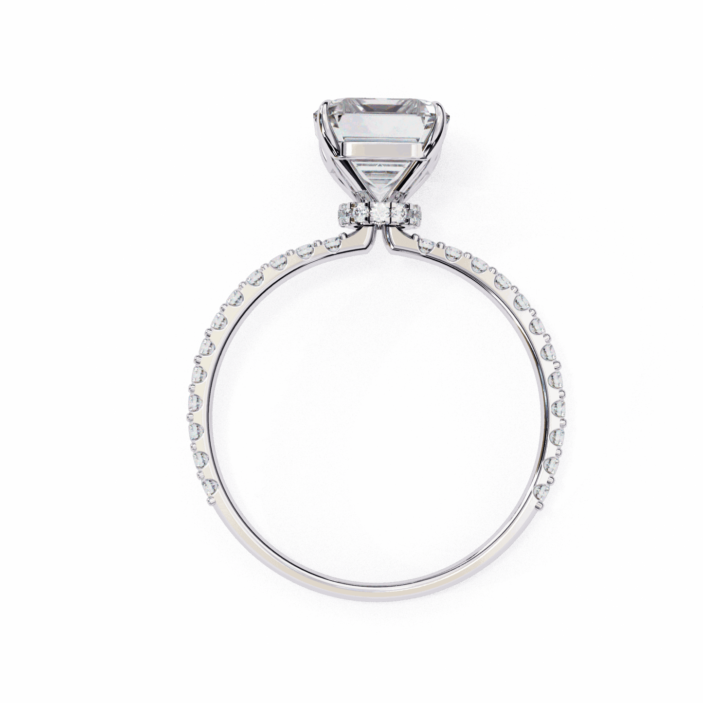 2.5 Carat Emerald Modern Classic Solitaire Ring in Moissanite | House of Estara