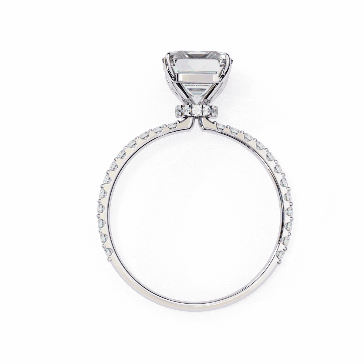 2.5 Carat Emerald Modern Classic Solitaire Ring in Moissanite | House of Estara