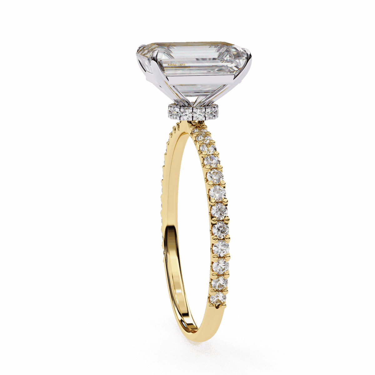2.5 Carat Emerald Modern Classic Solitaire Ring in Moissanite | House of Estara