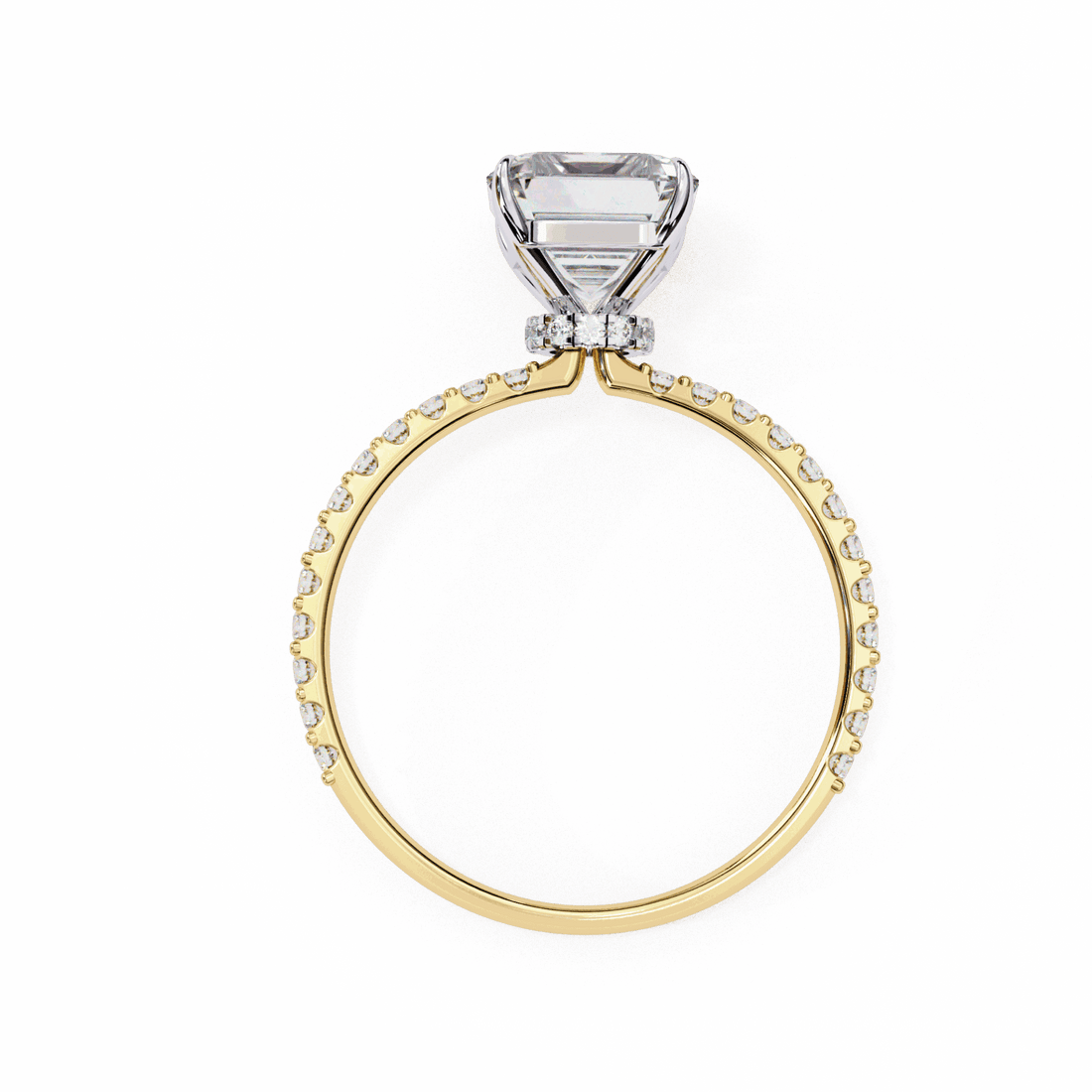 2.5 Carat Emerald Modern Classic Solitaire Ring in Moissanite | House of Estara