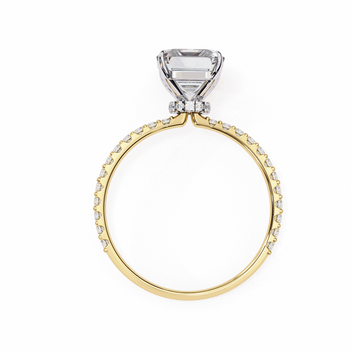 2.5 Carat Emerald Modern Classic Solitaire Ring in Moissanite | House of Estara