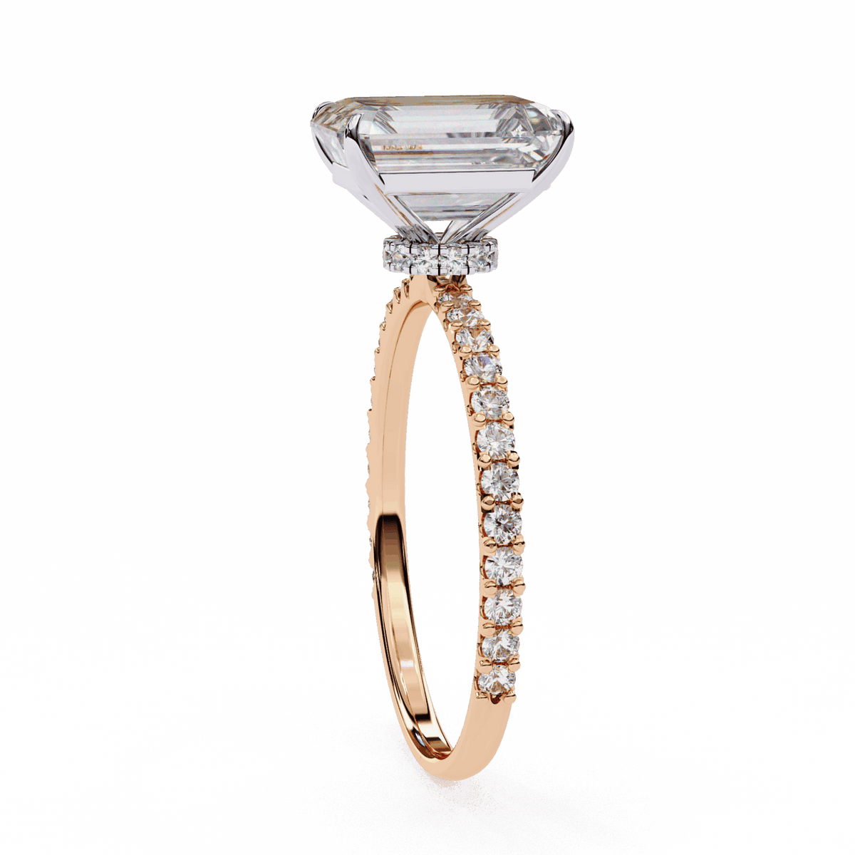 2.5 Carat Emerald Modern Classic Solitaire Ring in Moissanite | House of Estara
