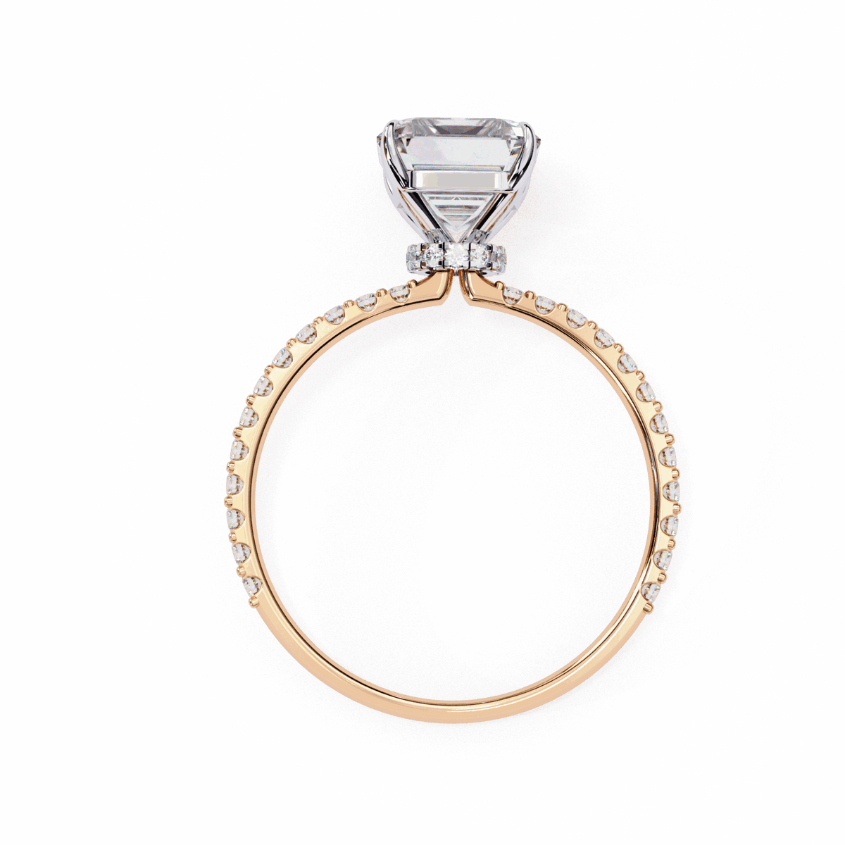 2.5 Carat Emerald Modern Classic Solitaire Ring in Moissanite | House of Estara
