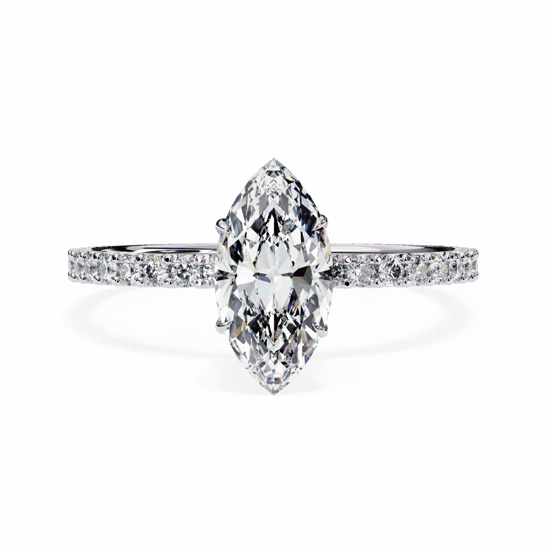 1 Carat Marquise Modern Classic Solitaire Ring in Moissanite | House of Estara