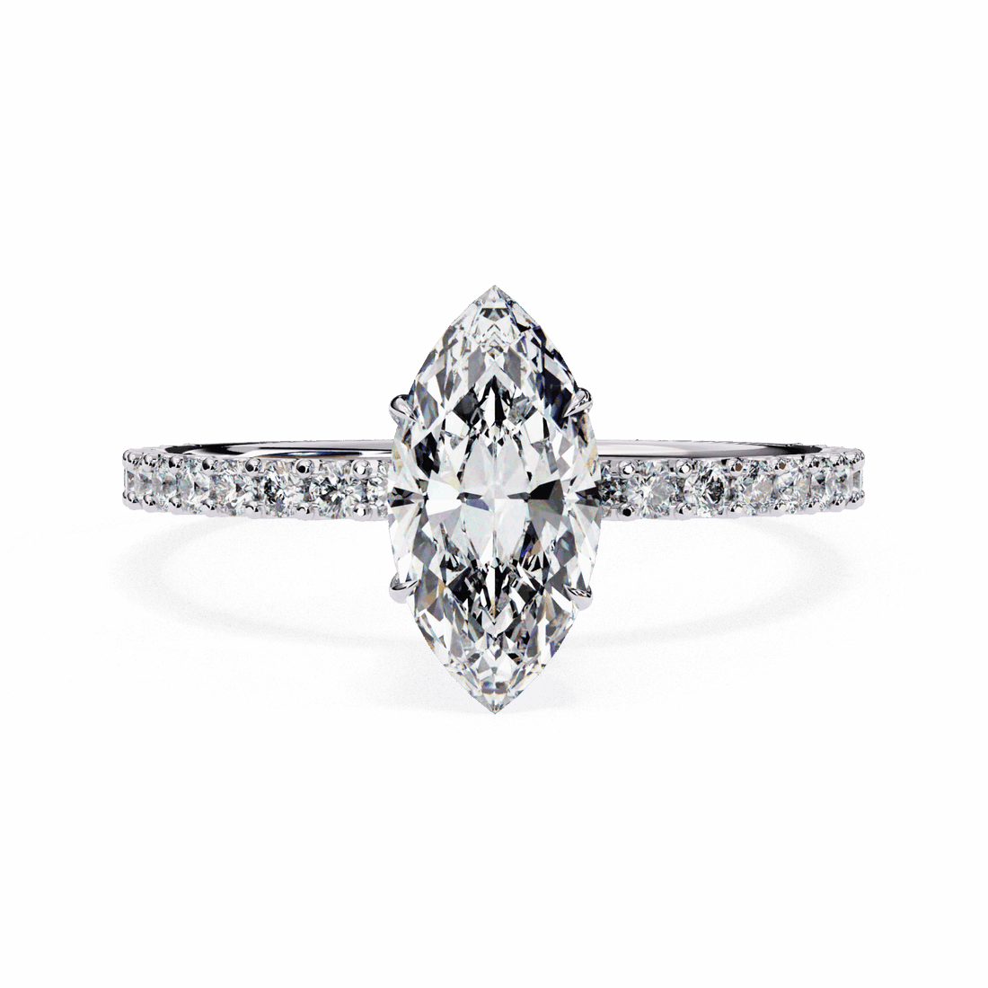 1 Carat Marquise Modern Classic Solitaire Ring in Moissanite | House of Estara