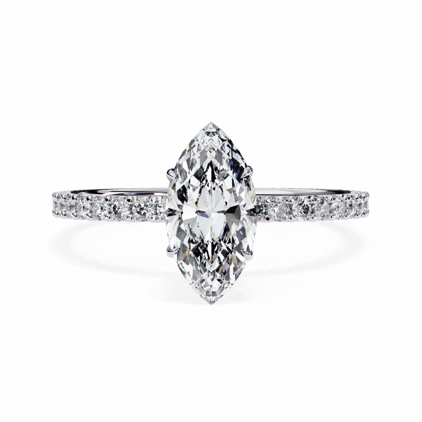 1 Carat Marquise Modern Classic Solitaire Ring in Moissanite | House of Estara