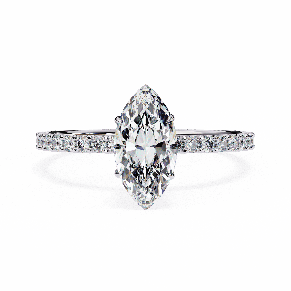 1 Carat Marquise Modern Classic Solitaire Ring in Moissanite | House of Estara