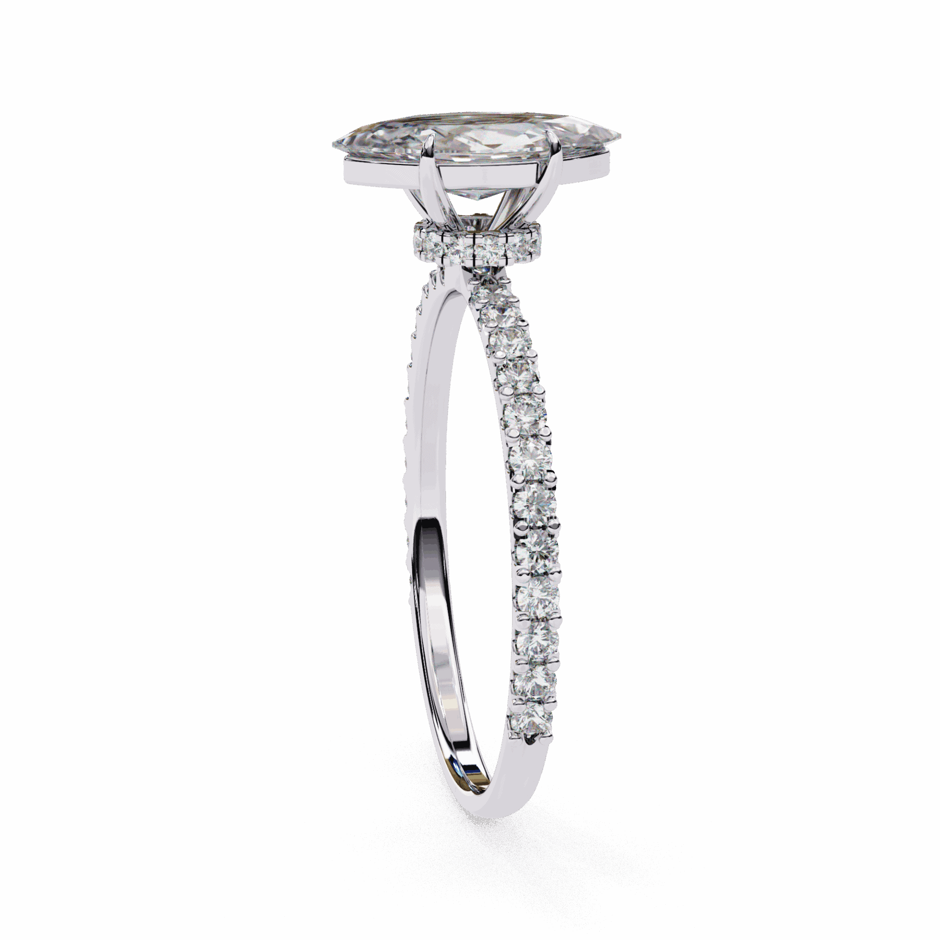 1 Carat Marquise Modern Classic Solitaire Ring in Moissanite | House of Estara