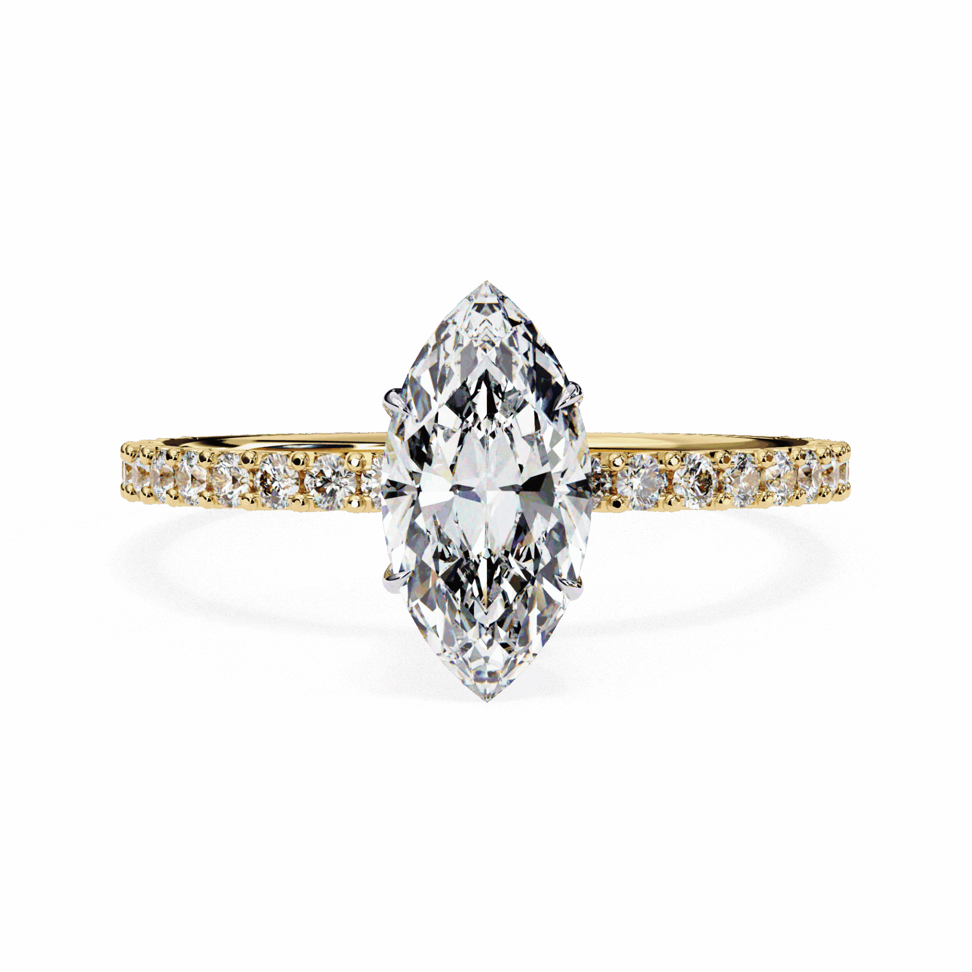 1 Carat Marquise Modern Classic Solitaire Ring in Moissanite | House of Estara