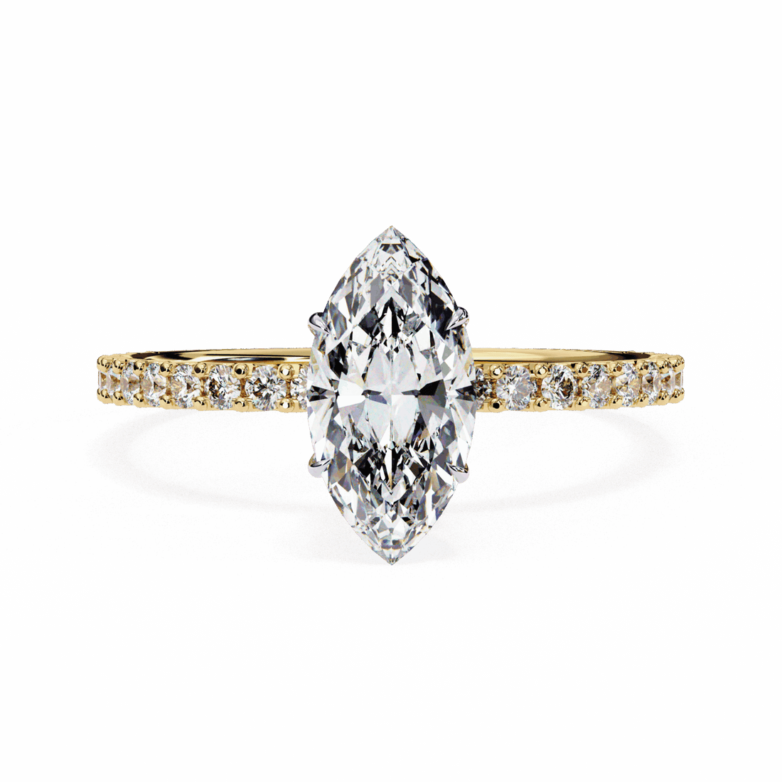 1 Carat Marquise Modern Classic Solitaire Ring in Moissanite | House of Estara