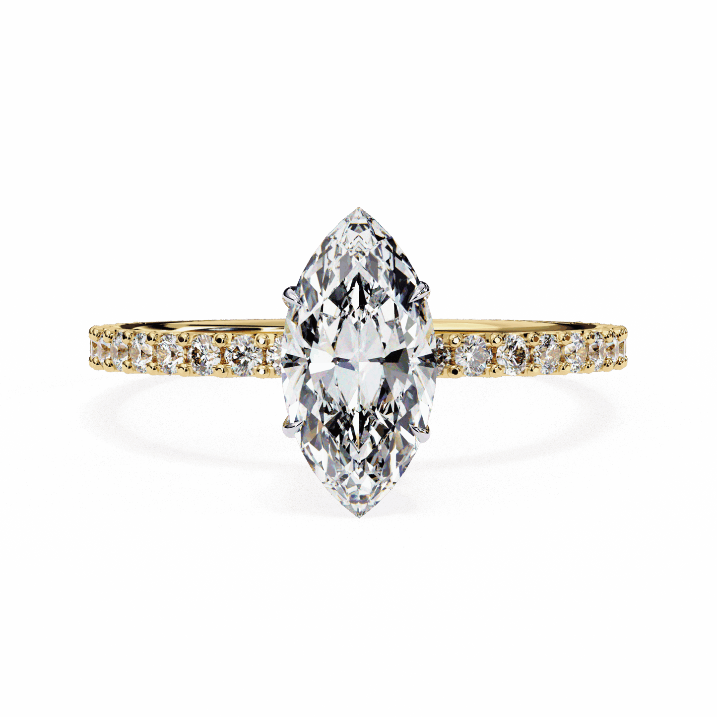 1 Carat Marquise Modern Classic Solitaire Ring in Moissanite | House of Estara