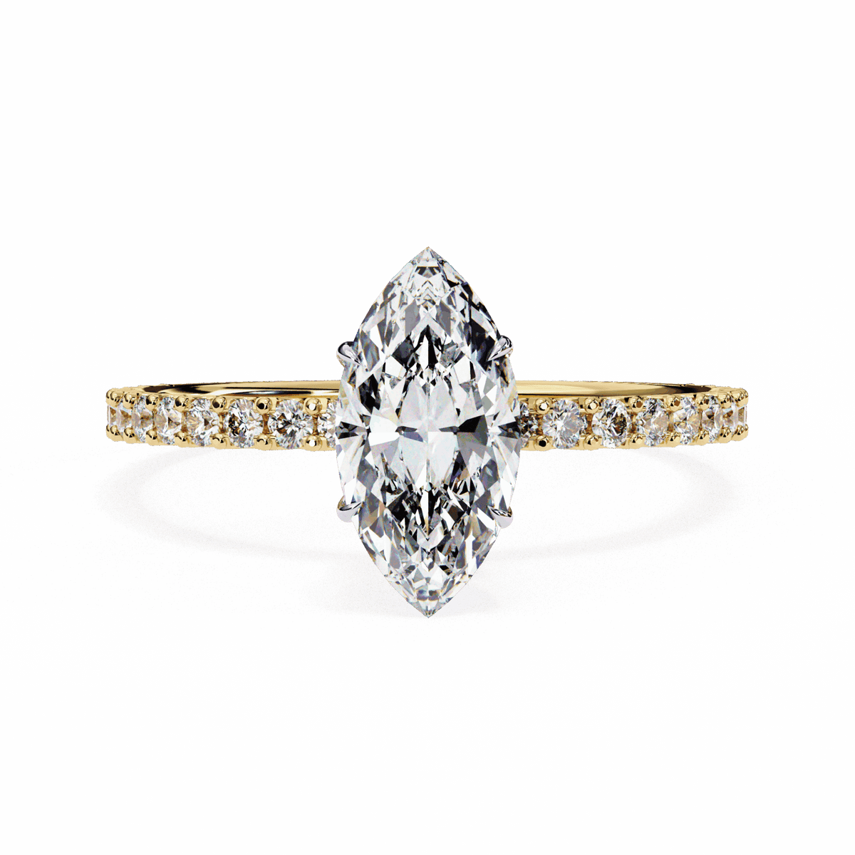 1 Carat Marquise Modern Classic Solitaire Ring in Moissanite | House of Estara