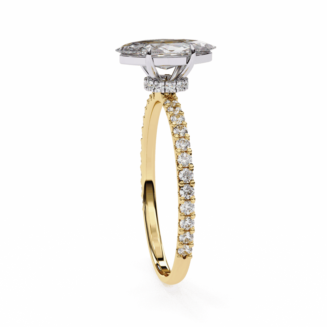 1 Carat Marquise Modern Classic Solitaire Ring in Moissanite | House of Estara