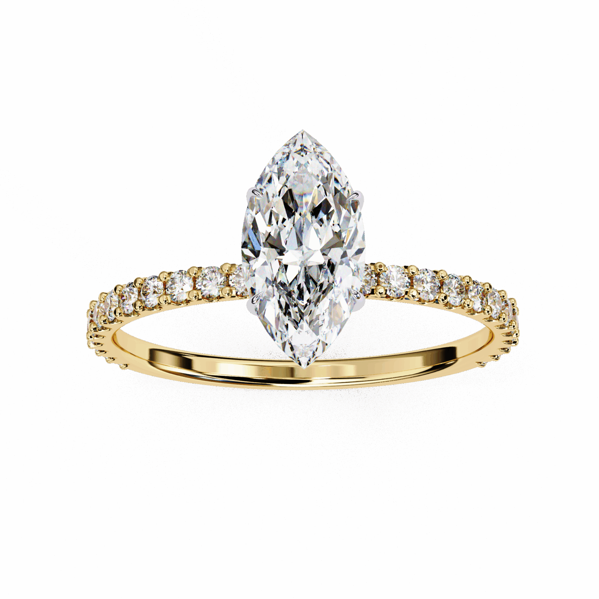 1 Carat Marquise Modern Classic Solitaire Ring in Moissanite | House of Estara