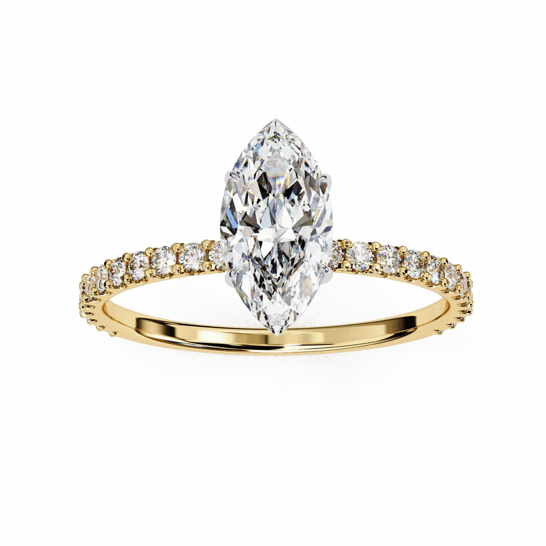 1 Carat Marquise Modern Classic Solitaire Ring in Moissanite | House of Estara