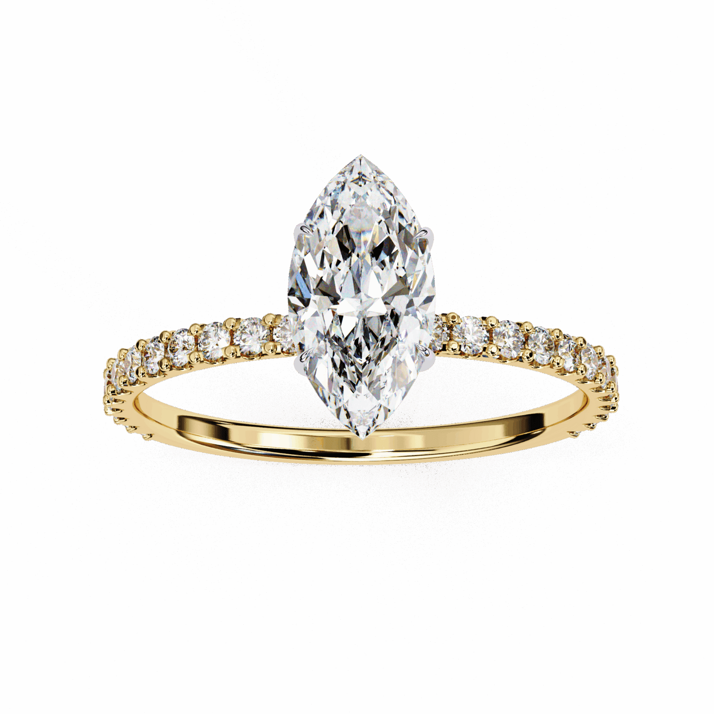 1 Carat Marquise Modern Classic Solitaire Ring in Moissanite | House of Estara