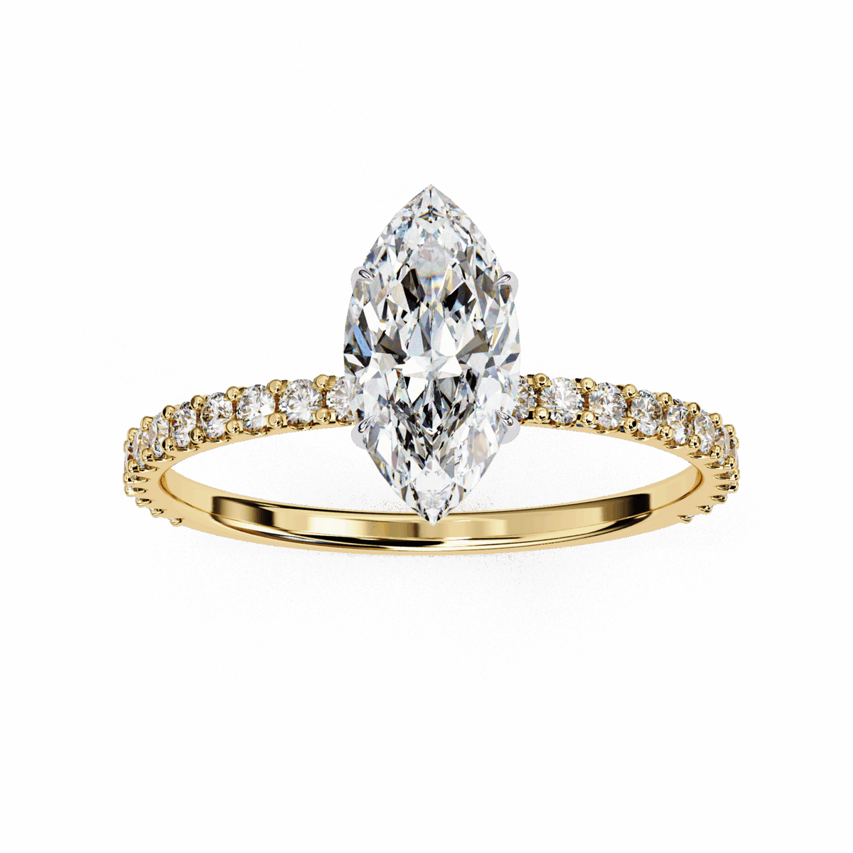 1 Carat Marquise Modern Classic Solitaire Ring in Moissanite | House of Estara
