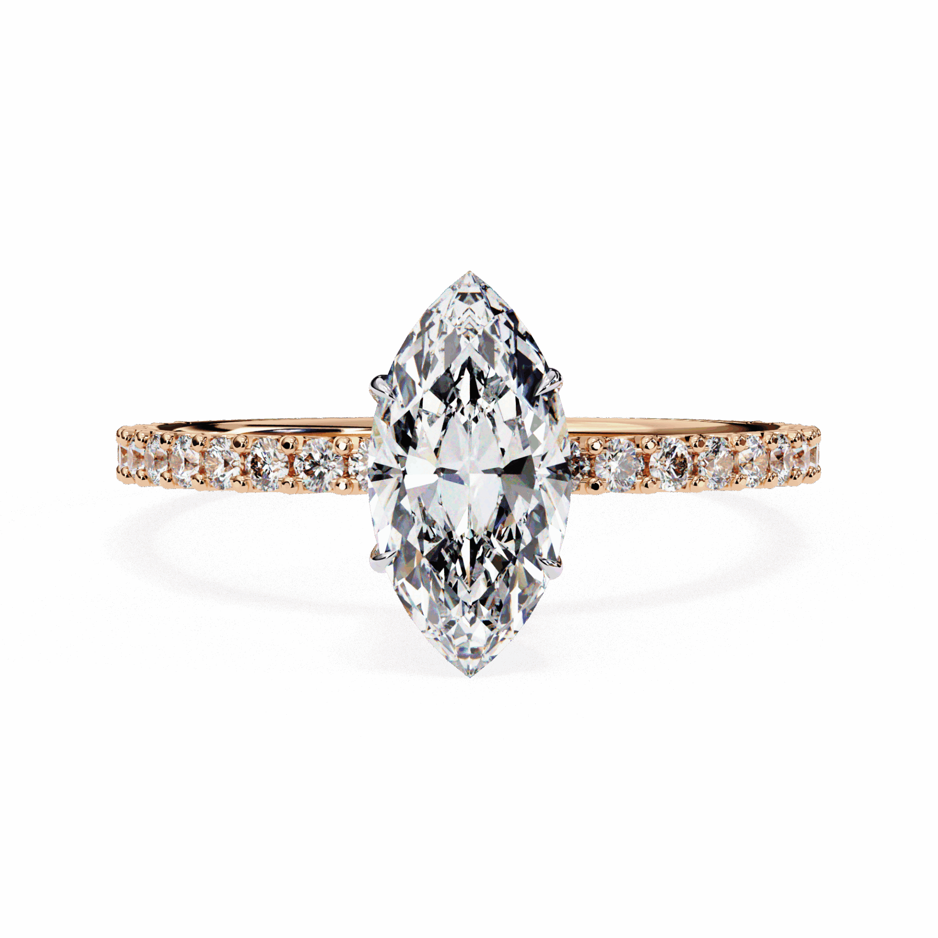 1 Carat Marquise Modern Classic Solitaire Ring in Moissanite | House of Estara