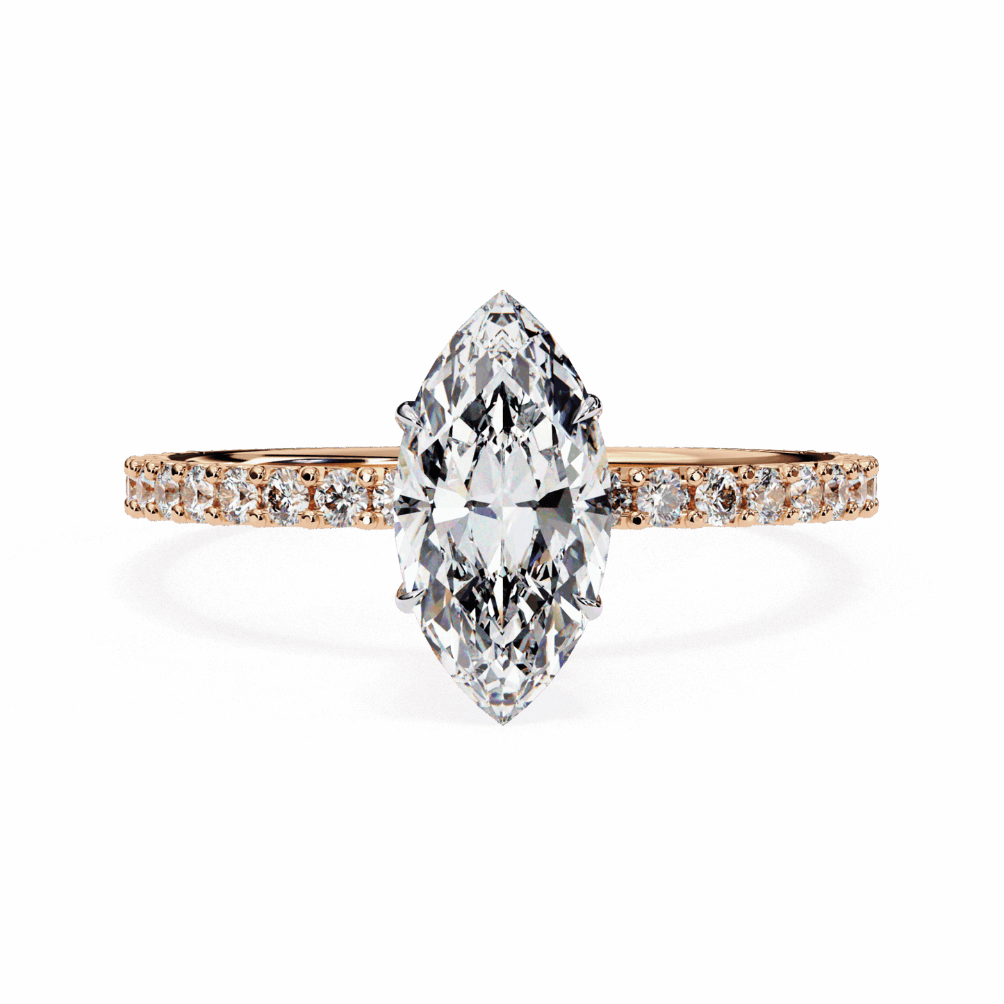 1 Carat Marquise Modern Classic Solitaire Ring in Moissanite | House of Estara