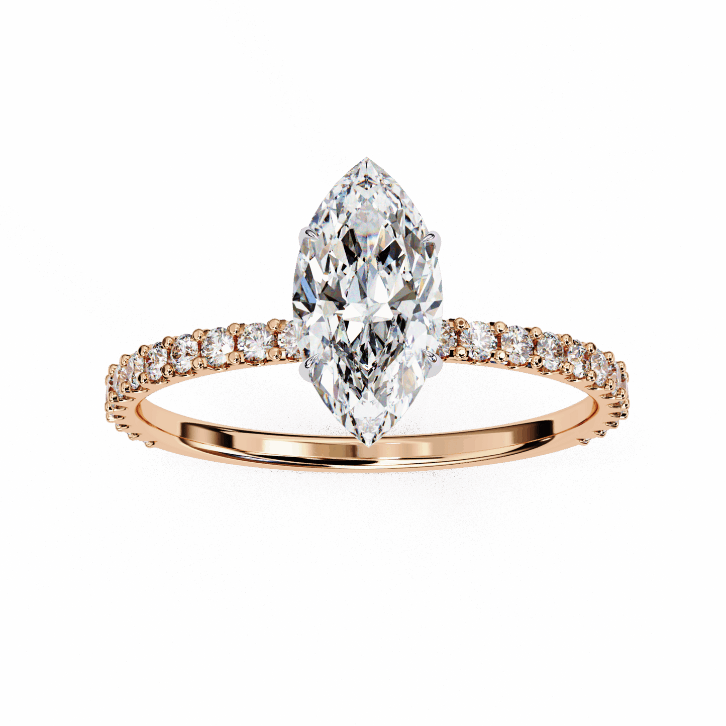 1 Carat Marquise Modern Classic Solitaire Ring in Moissanite | House of Estara