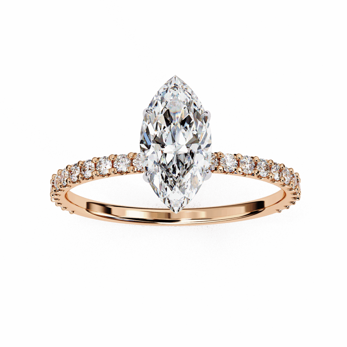 1 Carat Marquise Modern Classic Solitaire Ring in Moissanite | House of Estara
