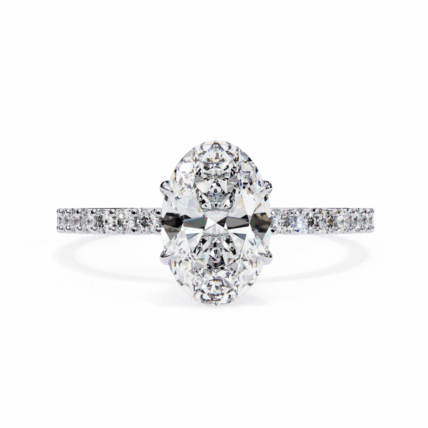 1.5 Carat Oval Modern Classic Solitaire Ring in Moissanite | House of Estara