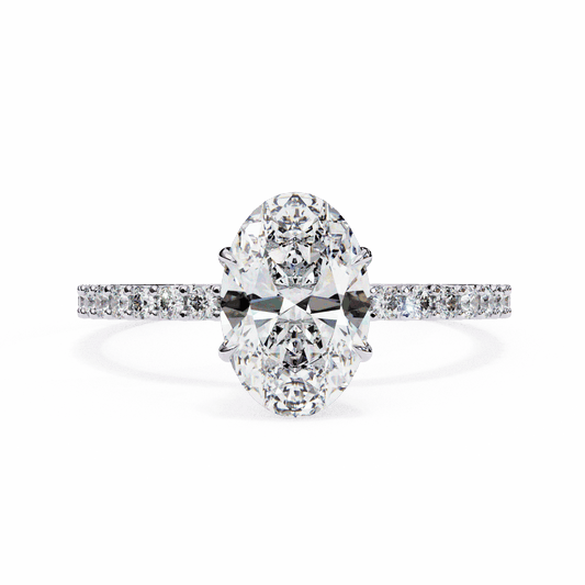1.5 Carat Oval Modern Classic Solitaire Ring in Moissanite | House of Estara