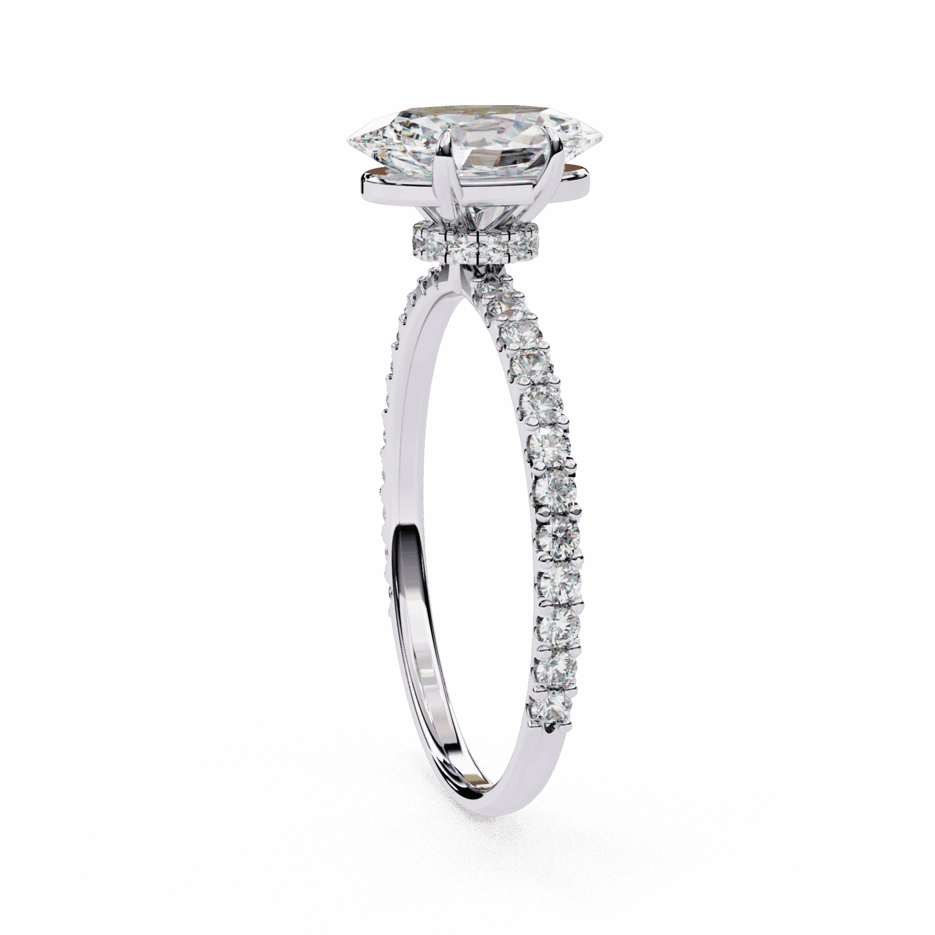 1.5 Carat Oval Modern Classic Solitaire Ring in Moissanite | House of Estara