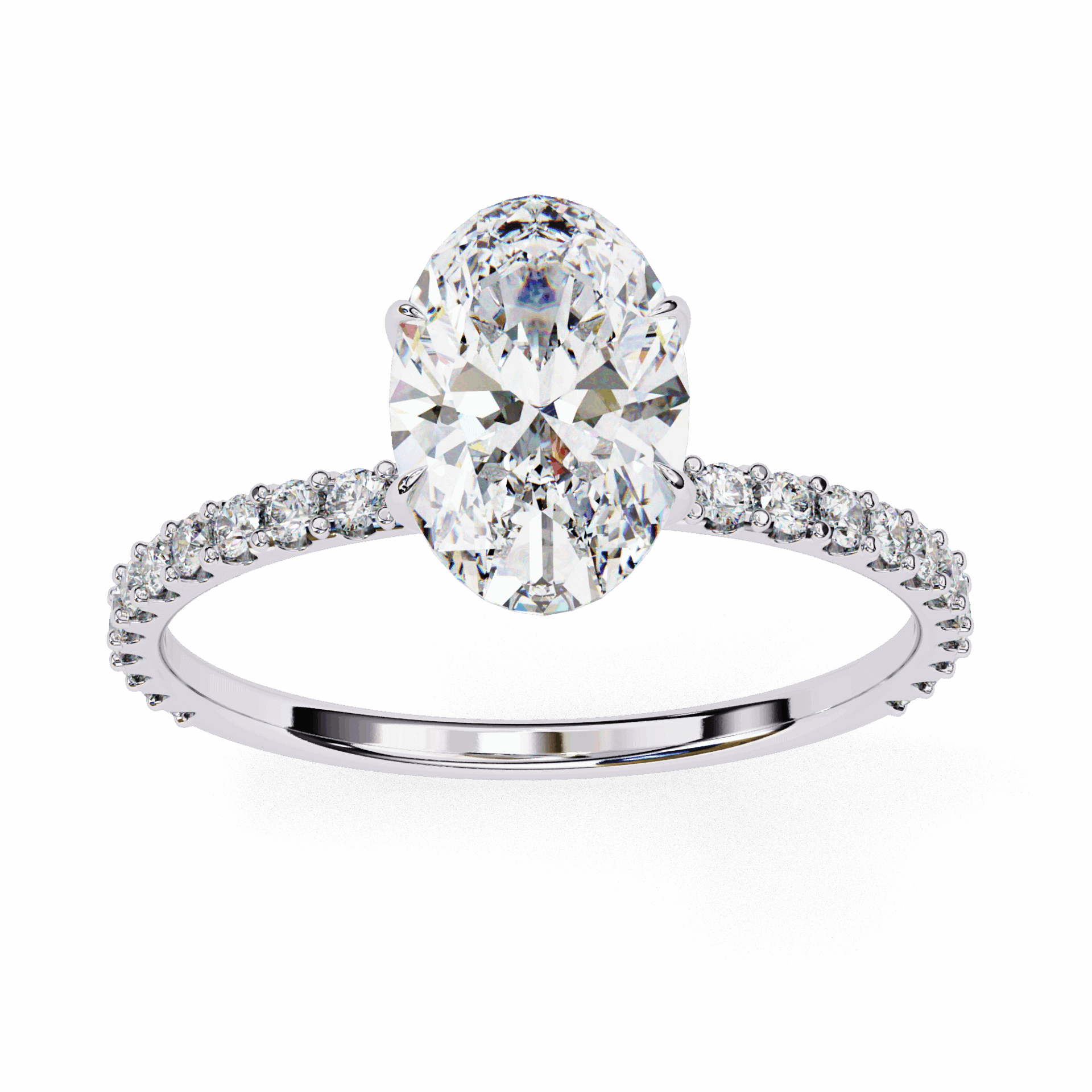 1.5 Carat Oval Modern Classic Solitaire Ring in Moissanite | House of Estara