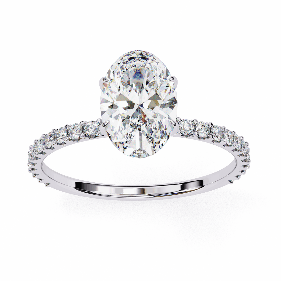 1.5 Carat Oval Modern Classic Solitaire Ring in Moissanite | House of Estara