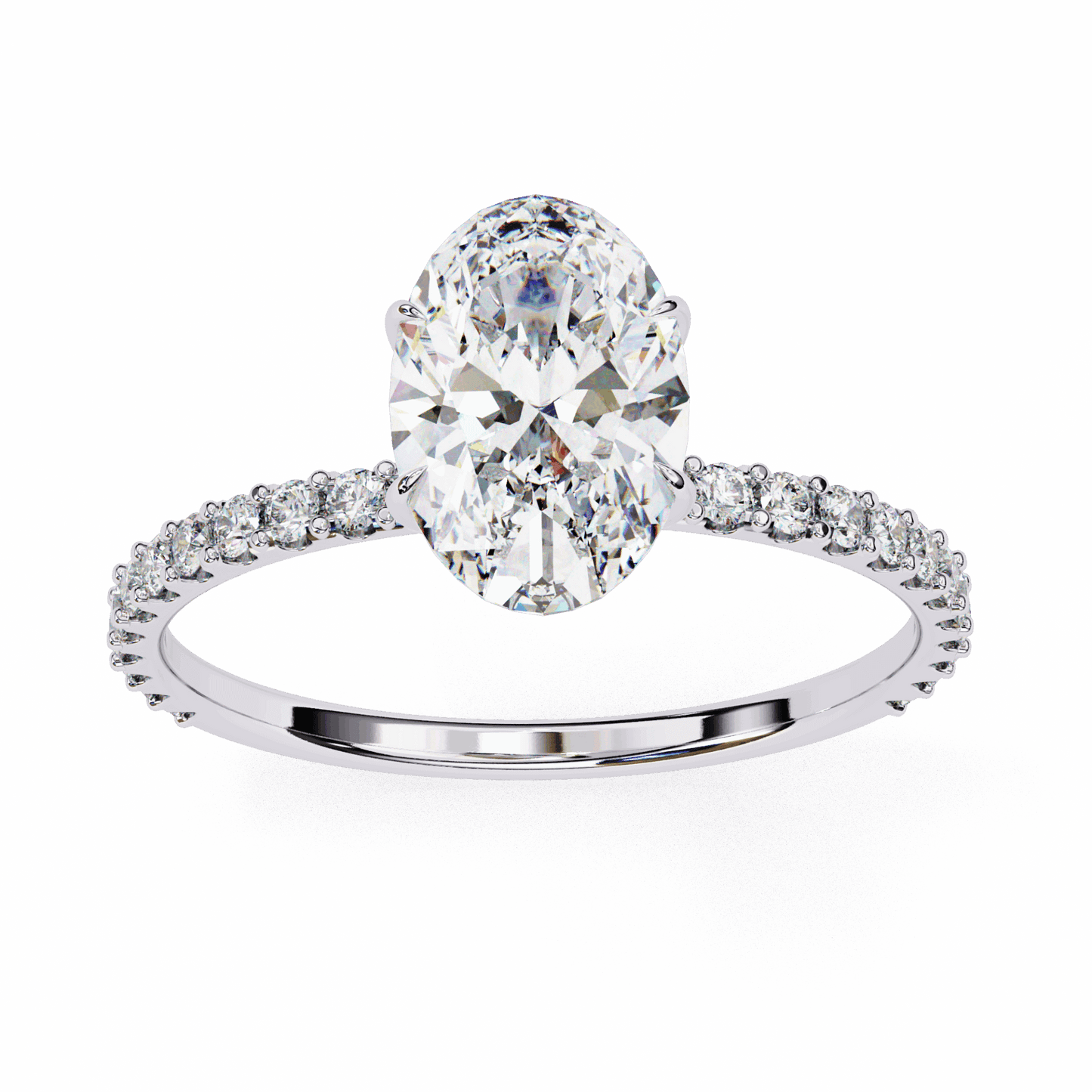 1.5 Carat Oval Modern Classic Solitaire Ring in Moissanite | House of Estara