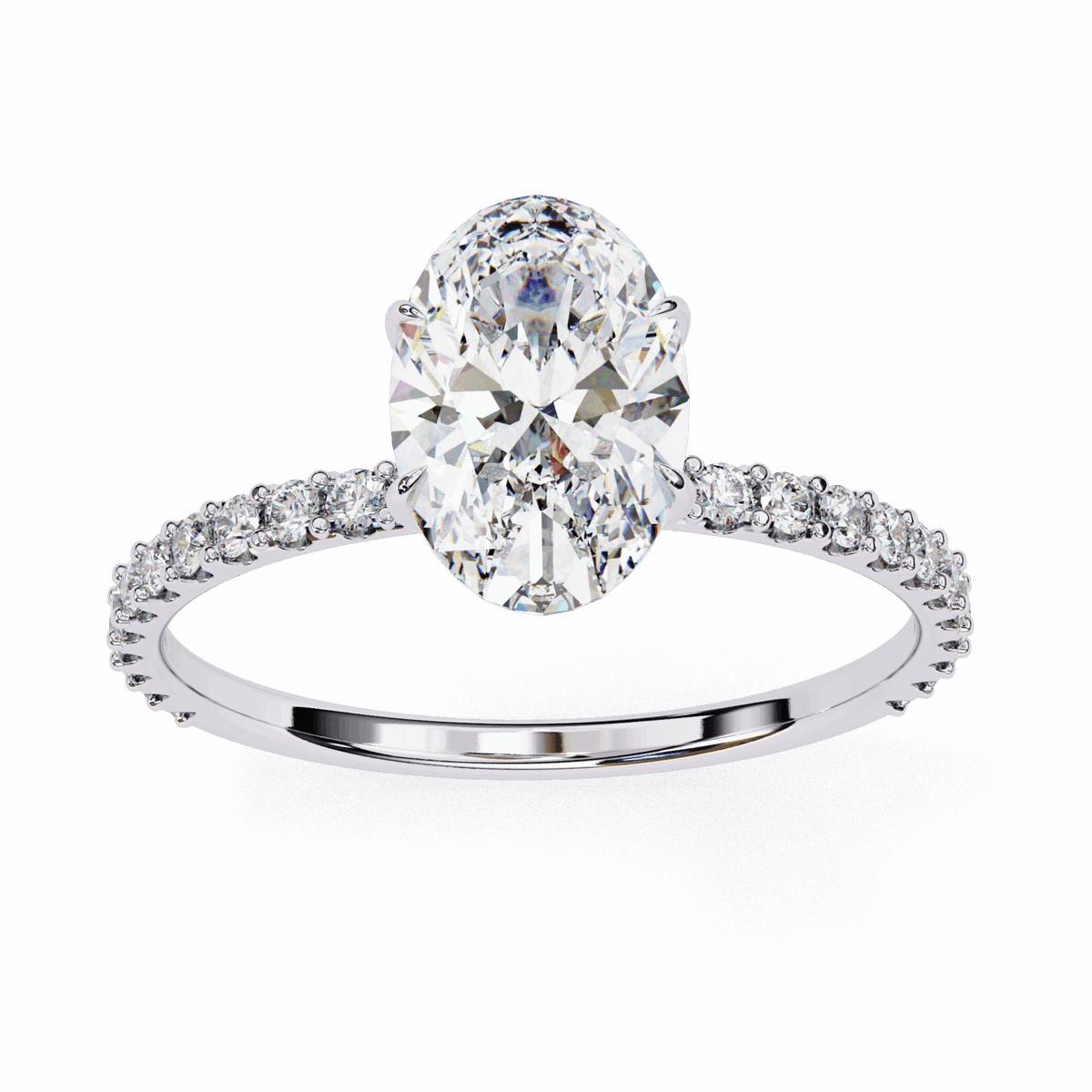 1.5 Carat Oval Modern Classic Solitaire Ring in Moissanite | House of Estara
