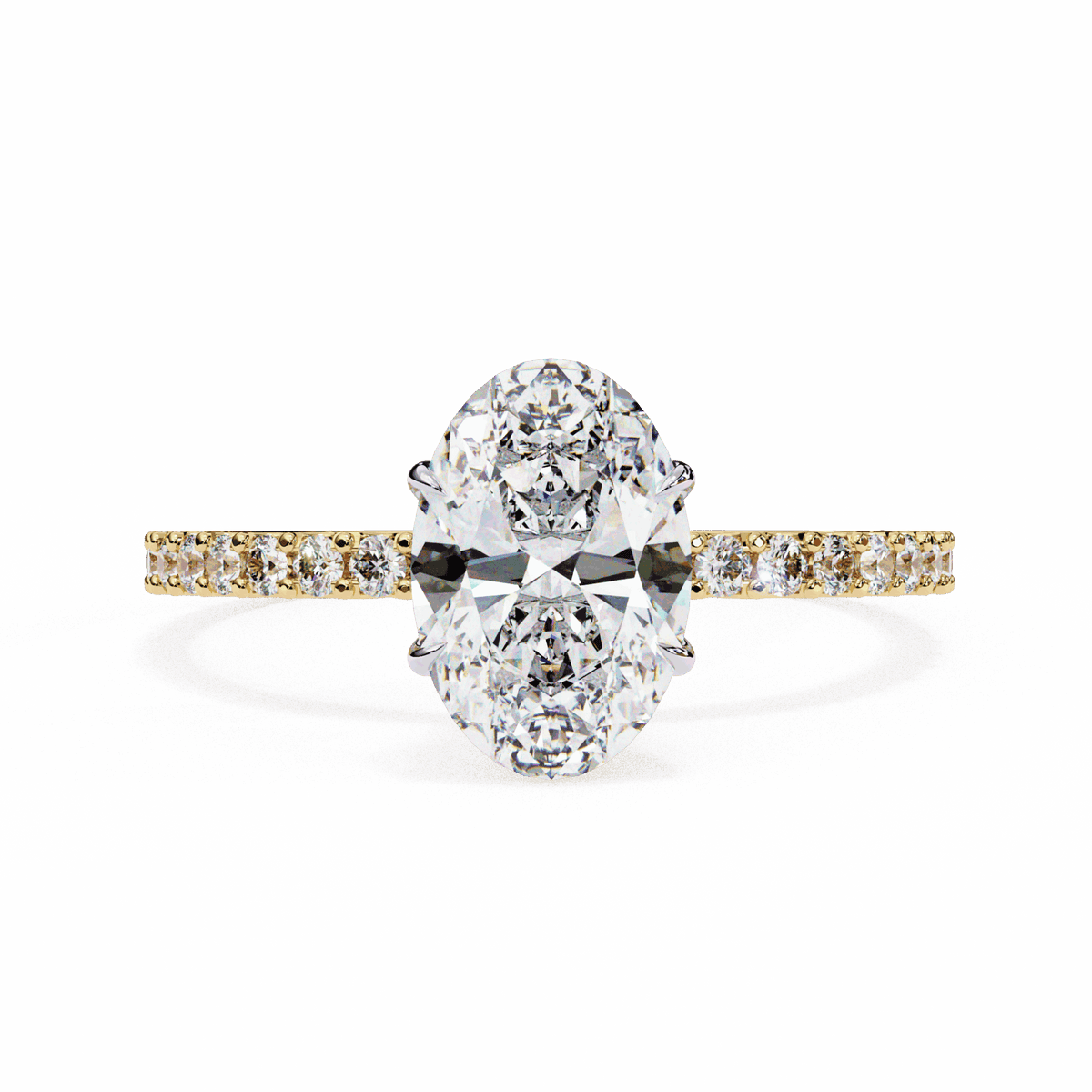 1.5 Carat Oval Modern Classic Solitaire Ring in Moissanite | House of Estara