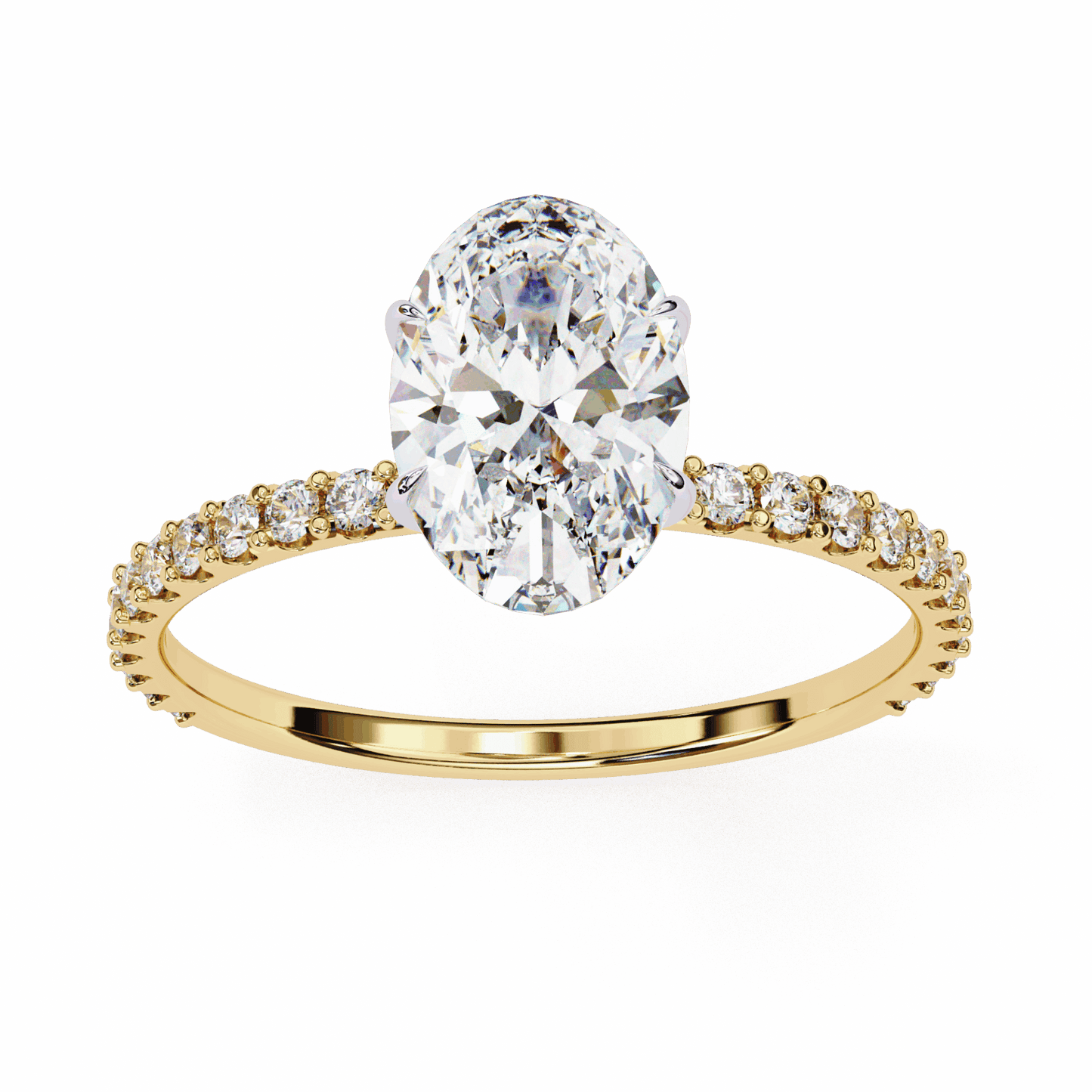 1.5 Carat Oval Modern Classic Solitaire Ring in Moissanite | House of Estara