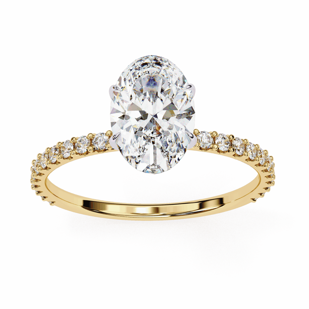 1.5 Carat Oval Modern Classic Solitaire Ring in Moissanite | House of Estara