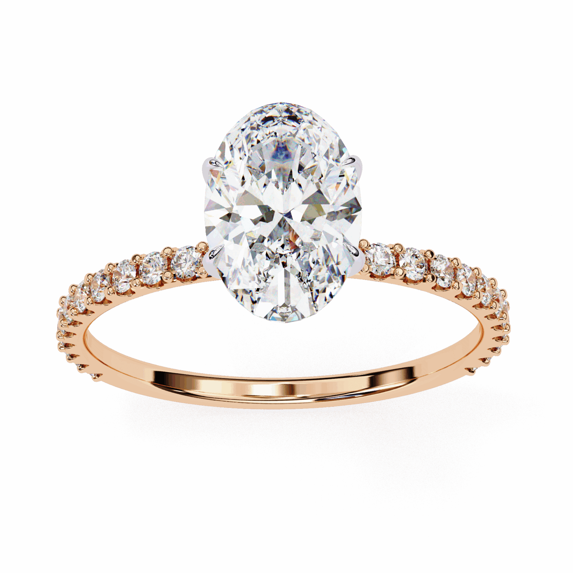 1.5 Carat Oval Modern Classic Solitaire Ring in Moissanite | House of Estara