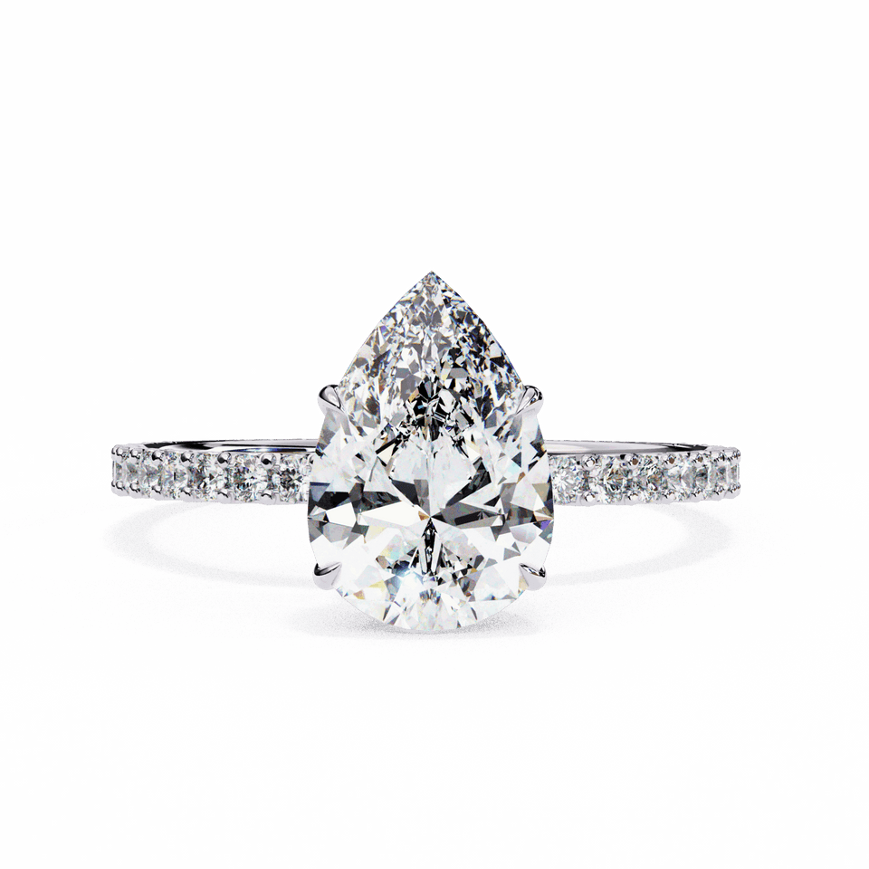 Pear Modern Classic Engagement Ring
