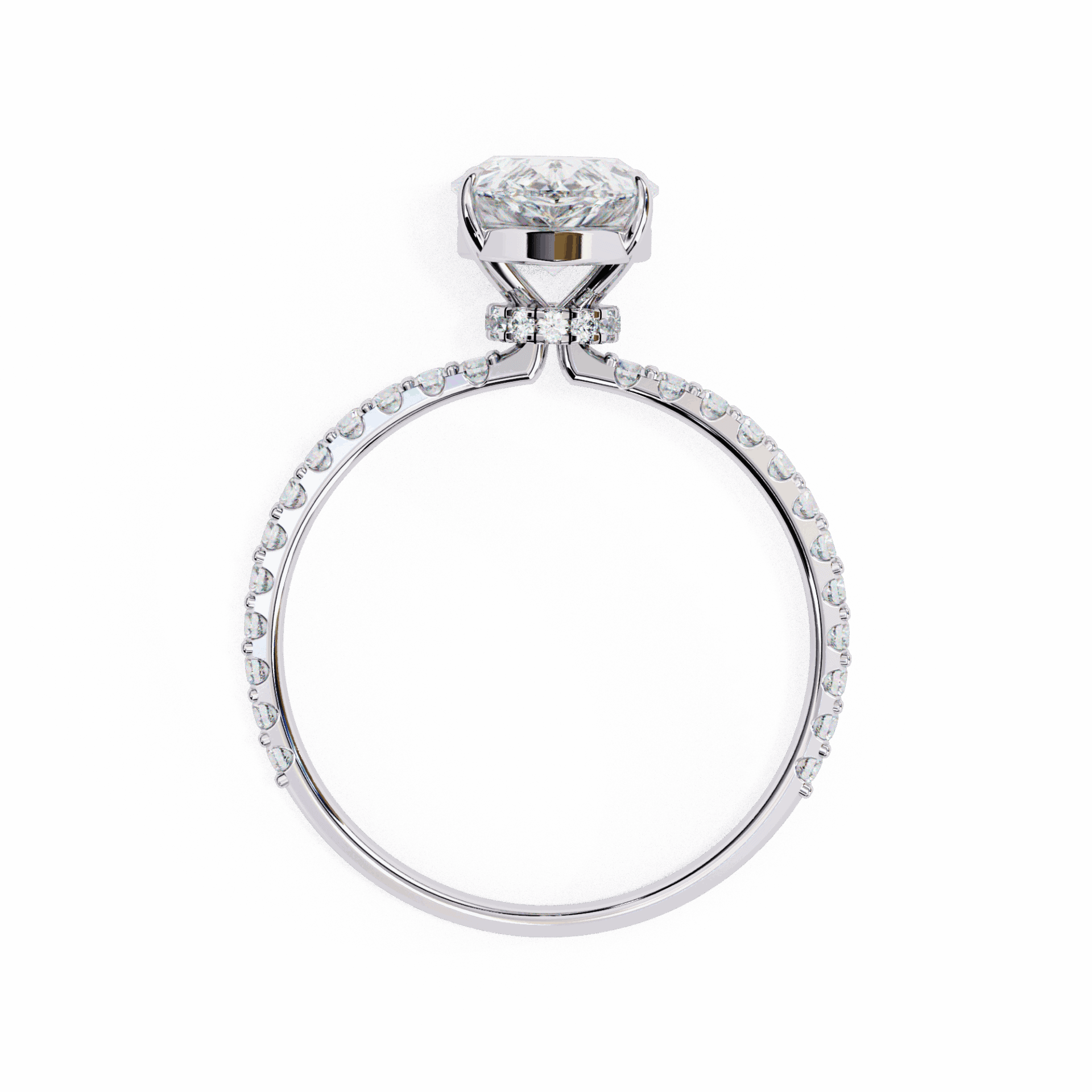 2 Carat Pear Modern Classic Solitaire Ring in Moissanite | House of Estara