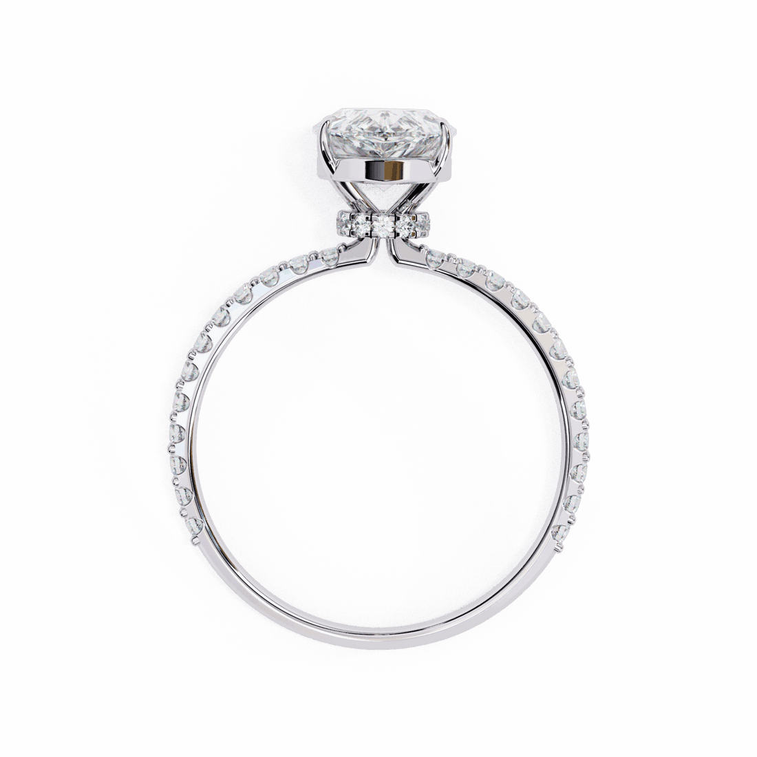 2 Carat Pear Modern Classic Solitaire Ring in Moissanite | House of Estara