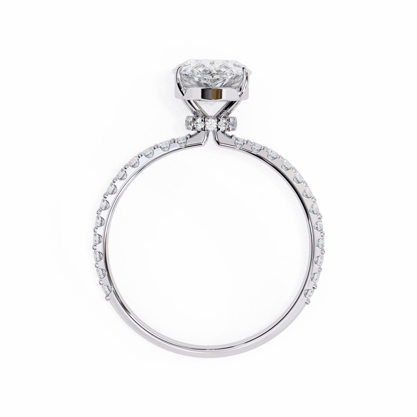 2 Carat Pear Modern Classic Solitaire Ring in Moissanite | House of Estara