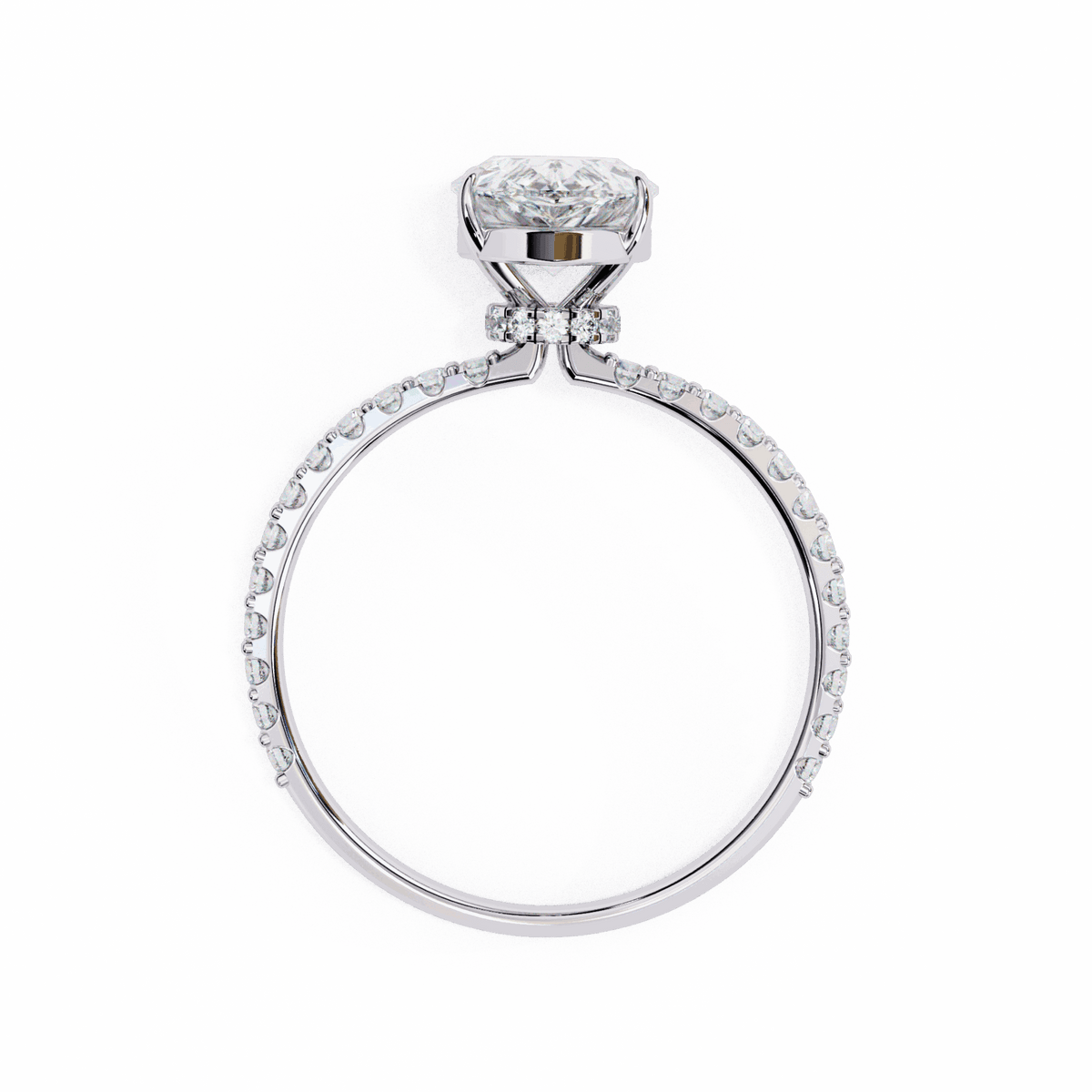 2 Carat Pear Modern Classic Solitaire Ring in Moissanite | House of Estara